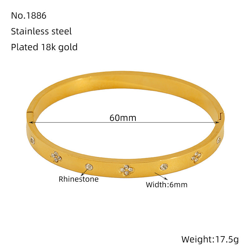 Wholesale Titanium steel gold Cuban bracelet