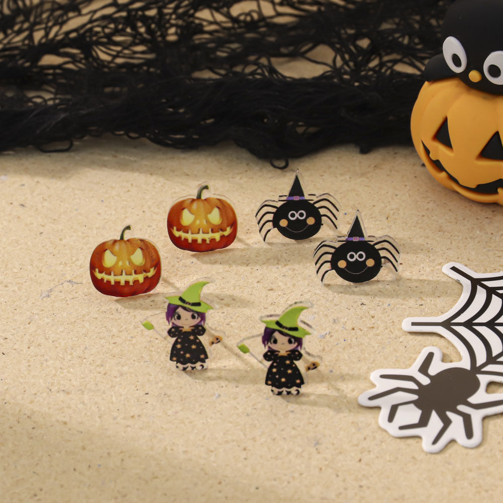 Wholesale Cartoon  ghost witch earrings