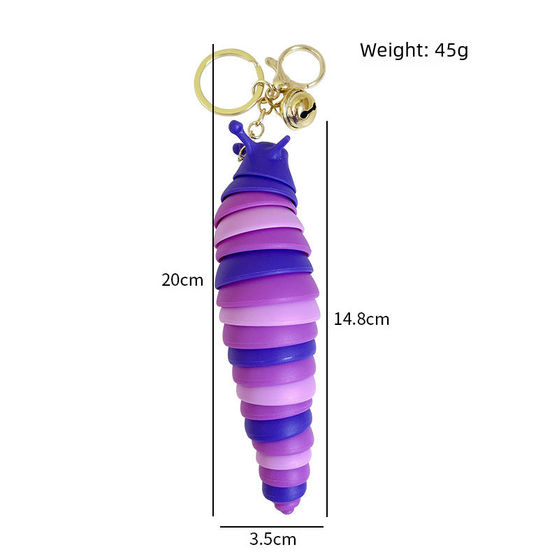 Wholesale Unzip caterpillar slug creative keychain