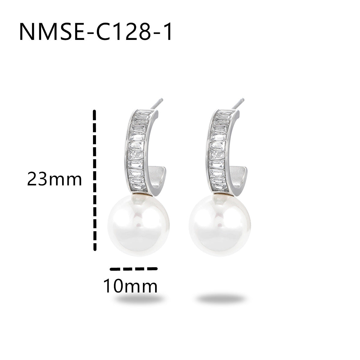 Wholesale  Light Luxury Gold Pearl Stainless Steel Earrings