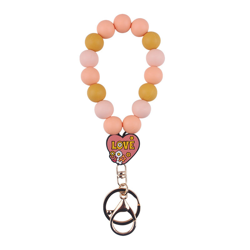 Wholesale Valentine's Day love silicone wrist keychain