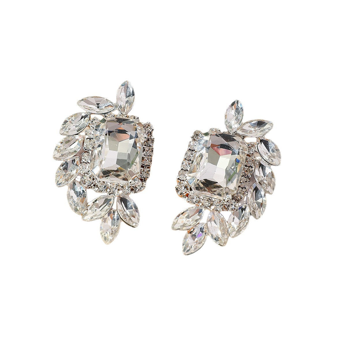 Wholesale Full of diamond exaggerated earrings sexy AB color rhinestone earrings water drop accessories