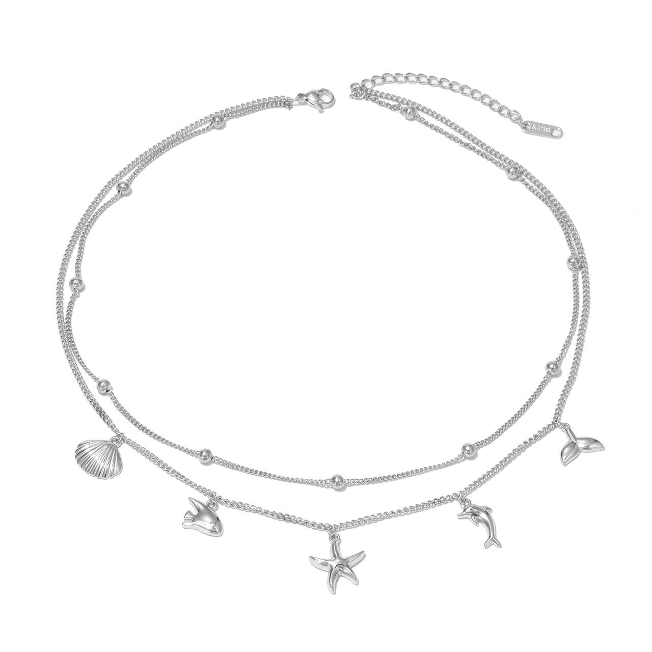 Wholesale Ocean-Style Layered Titanium Steel Necklace