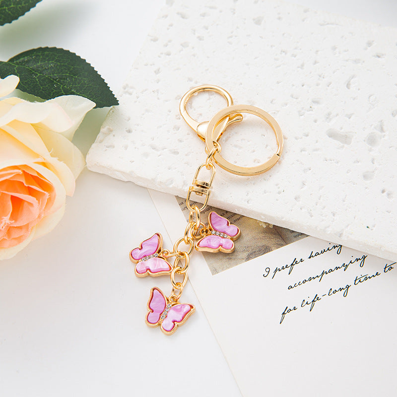 Wholesale Butterfly Zinc Alloy Keychains ACC-KC-YuanFei017