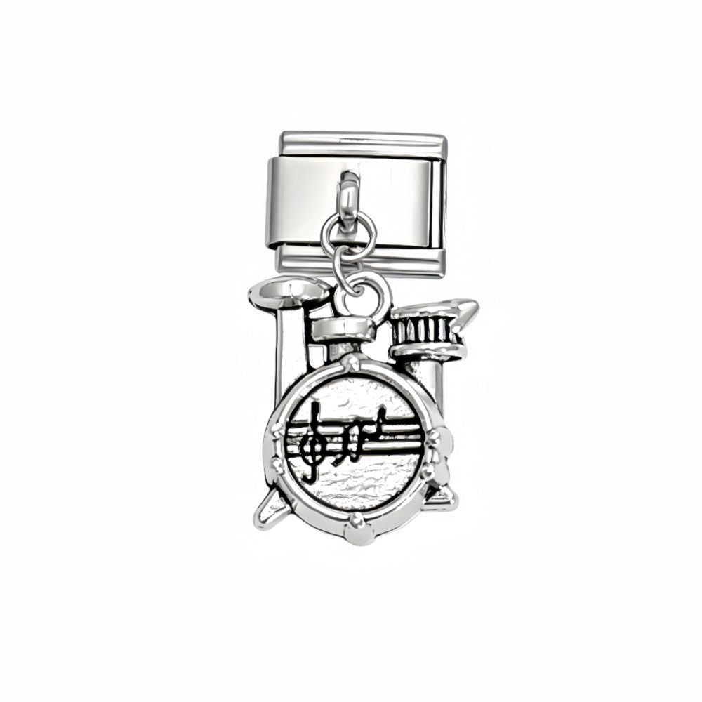 Wholesale Stainless Steel Music Instrument Series Italian Modular Bracelet DIY Pendants Fashion Accessory for Boutique Resale