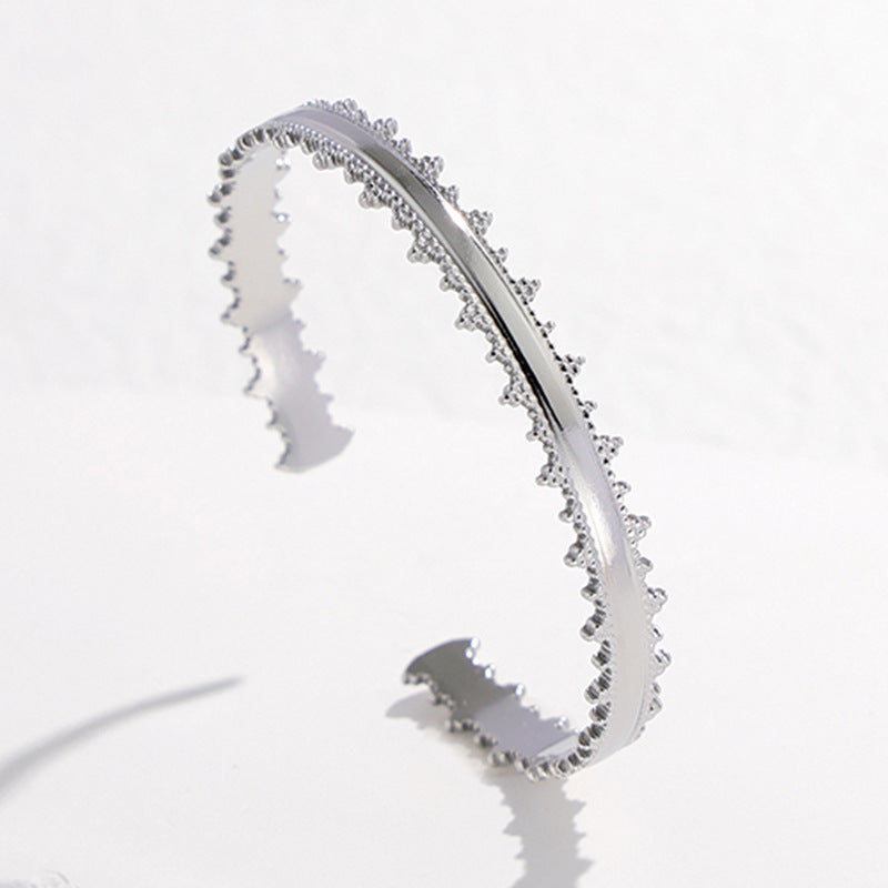 Wholesale titanium steel bracelet non-fading adjustable stainless steel bracelet female exaggerated high-grade open bracelet