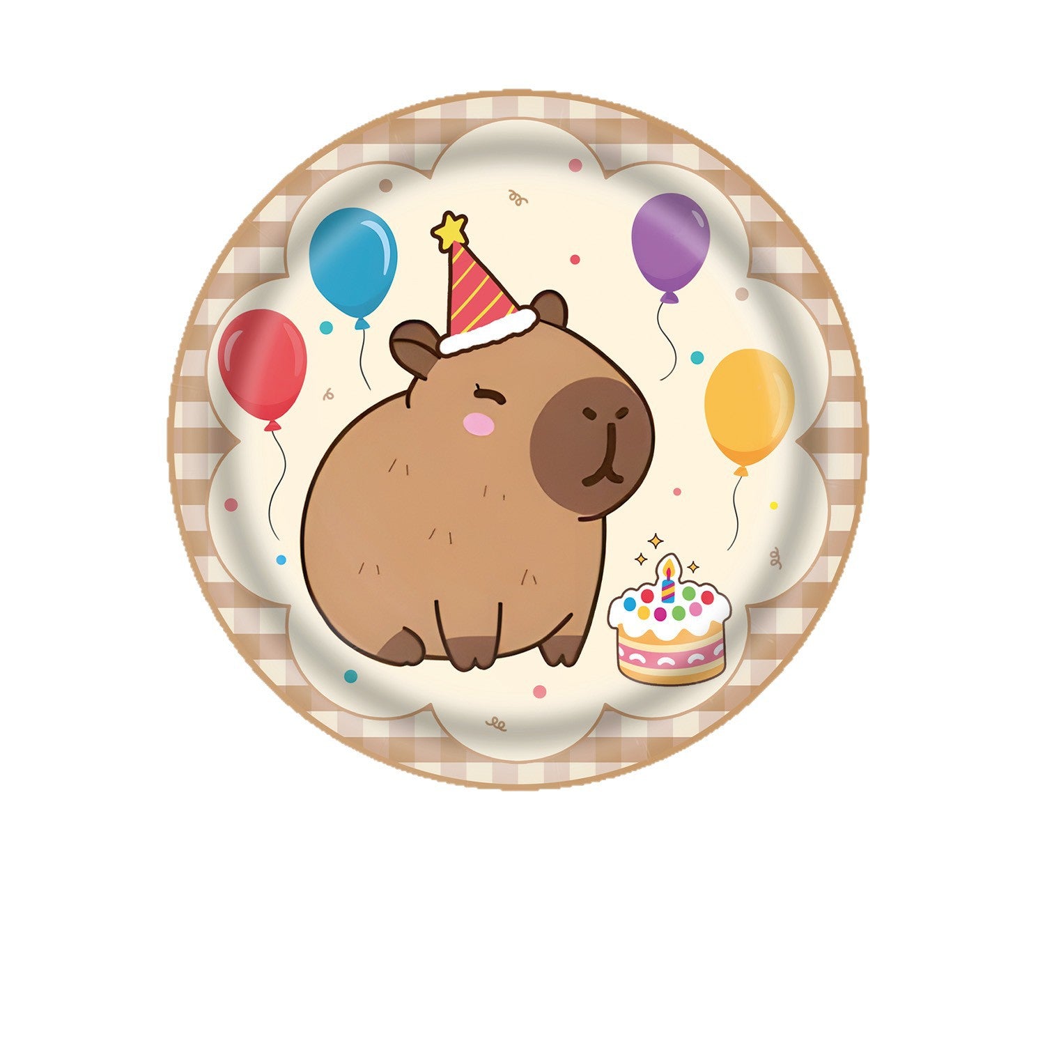 Wholesale Capybara Capybara themed birthday party tableware decorations first birthday gift layout paper plate banner pennant