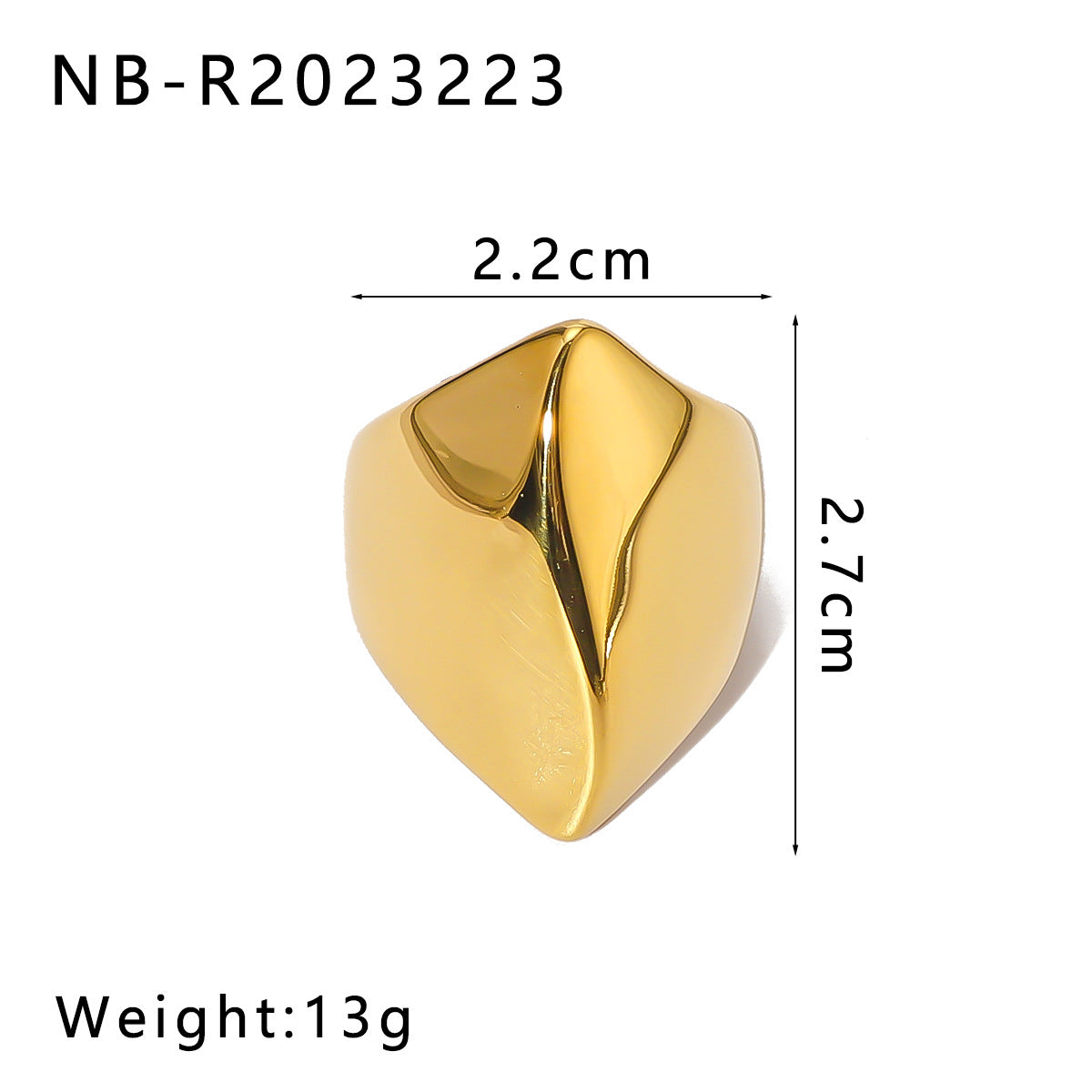 Anillo de acero de titanio de amor geométrico de forma geométrica al por mayor