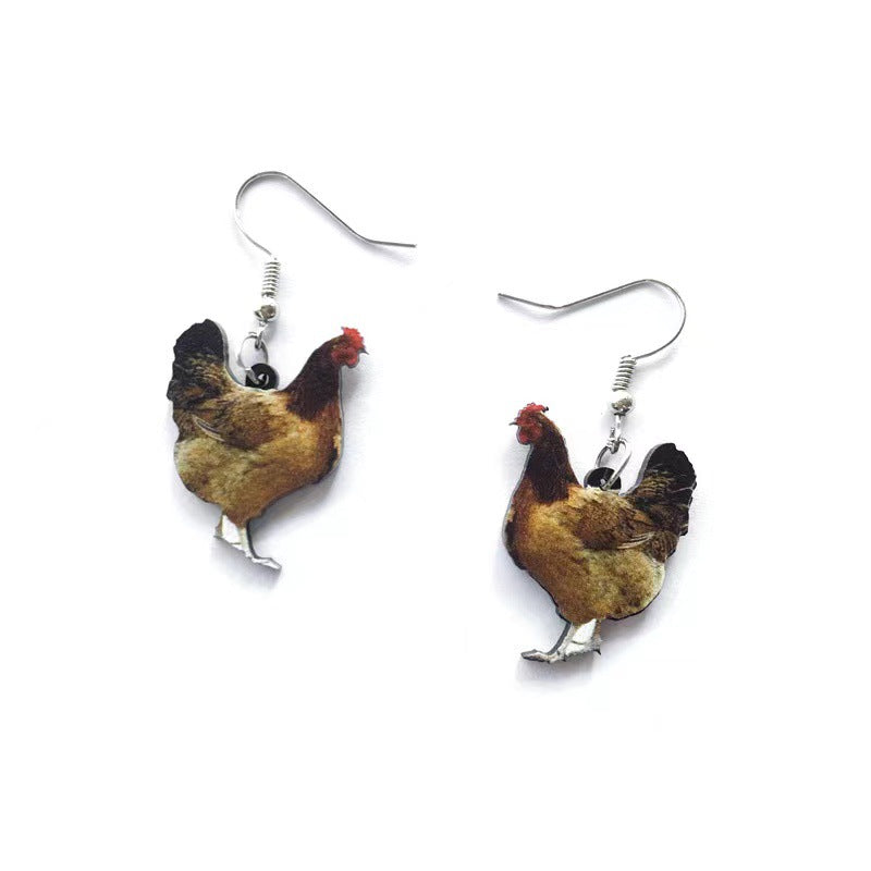 Wholesale  Animal Earrings Funny Acrylic Printing Earrings