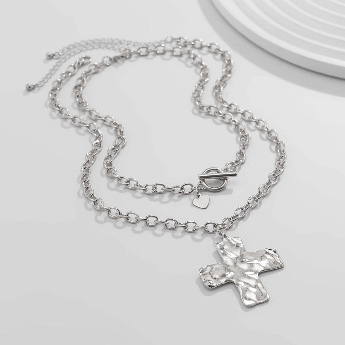 Wholesale punk style metal cross necklace