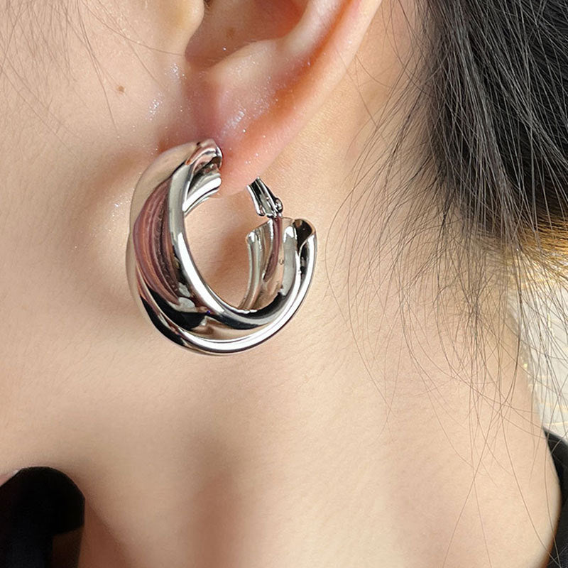 Wholesale  retro style double layer high sense  earrings