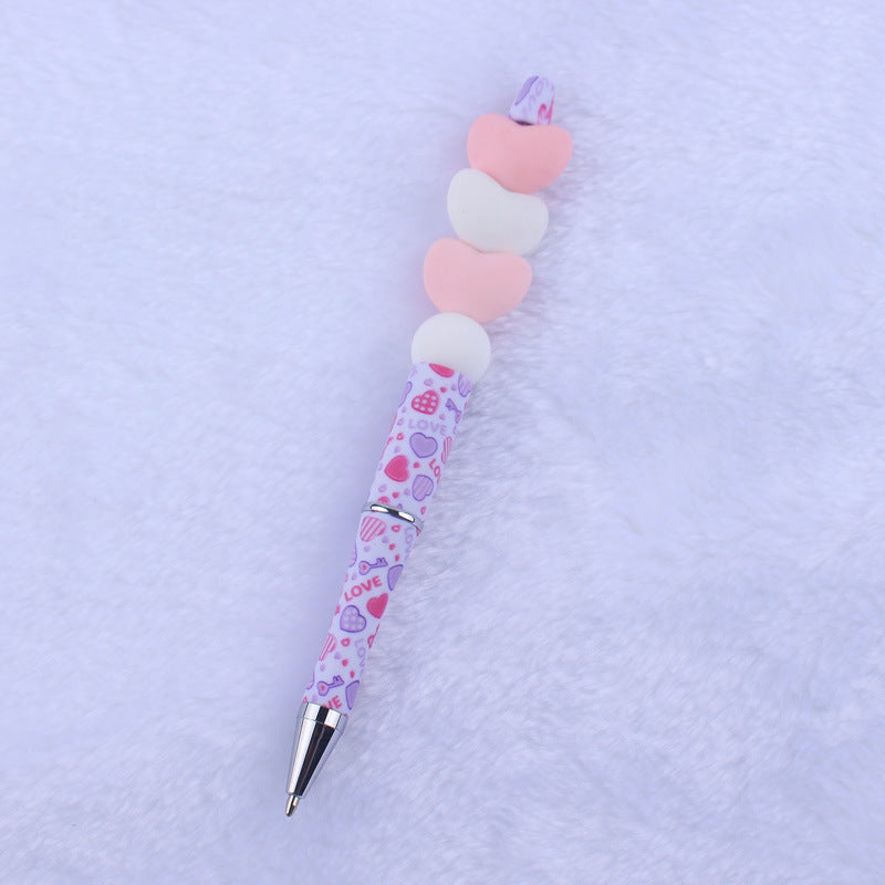 Wholesale Cute cartoon Valentine's Day shape love silicone beaded pen