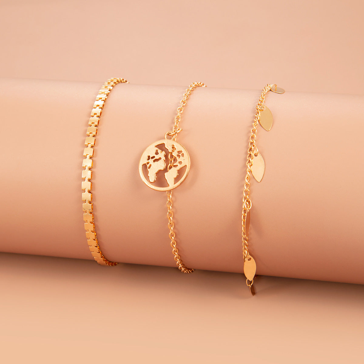 Wholesale Geometric Beaded Zircon Bracelet Set ACC-BT-QW003