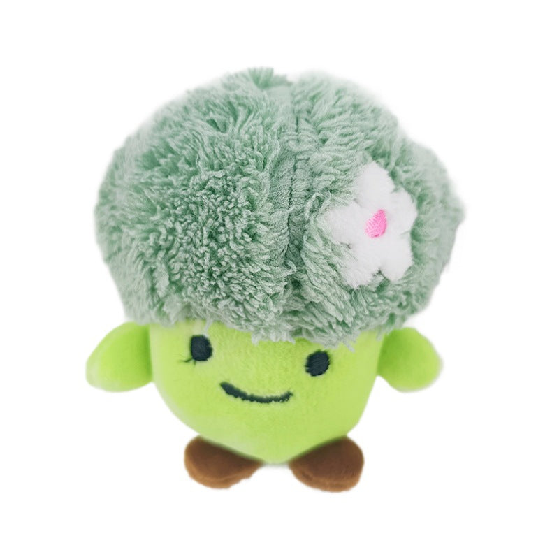 Wholesale Cute Broccoli Vegetable Plush Doll Keychain ACC-KC-Jiaq004