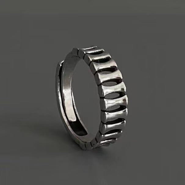 Wholesale  men's  copper silver plated opening adjustable ring