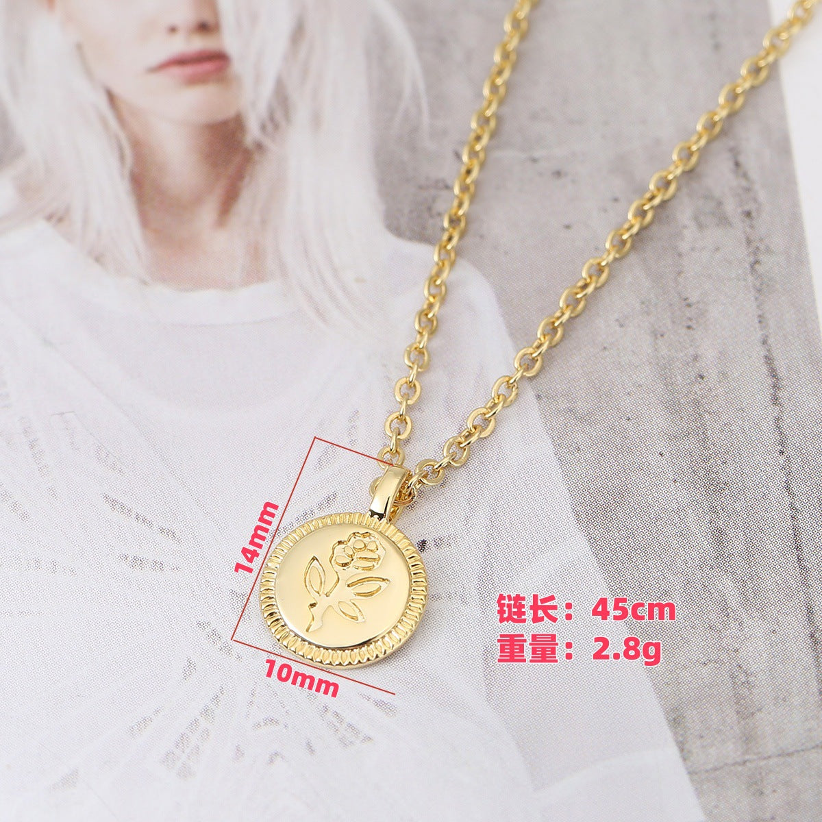 Wholesale  Round Lace Flower Necklace