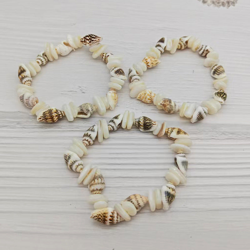 Wholesale Natural Stone Shell Bead Bracelet Quartz Amethyst Strawberry Crystal Gift