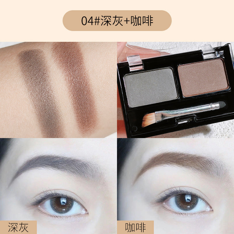 Wholesale makeup natural two-tone eyebrow powder