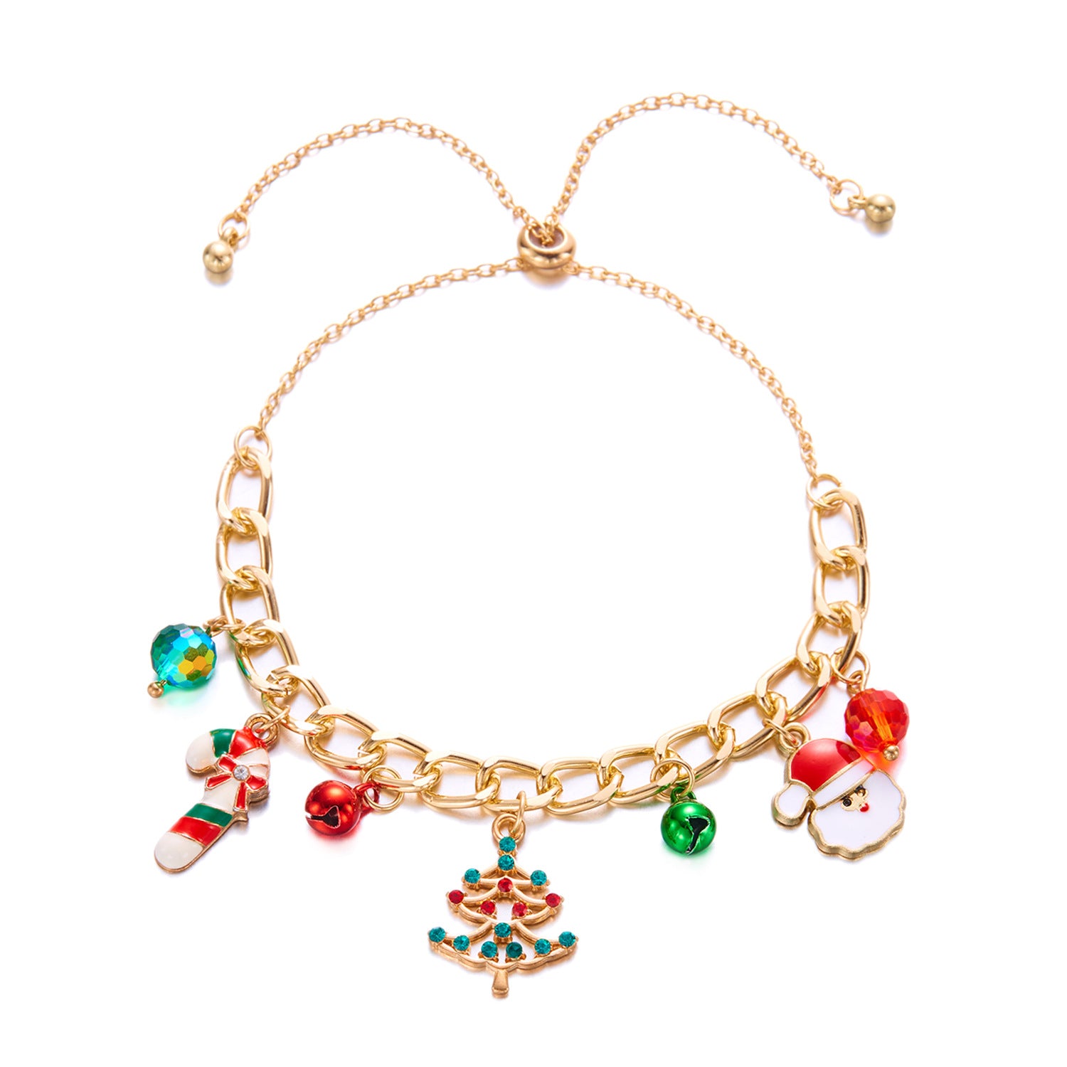 Wholesale Christmas Snowflake Elk Bell  Pull-Out Bracelet