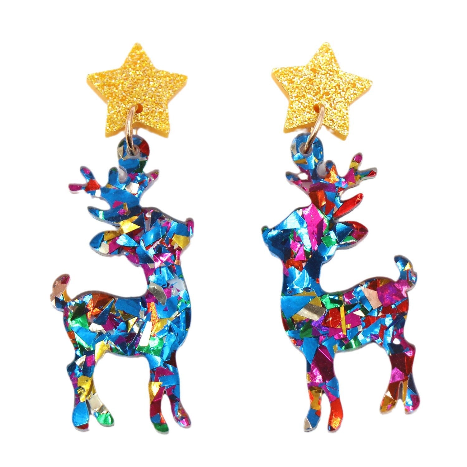 Wholesale acrylic earrings  creative cute style Christmas pendant earrings