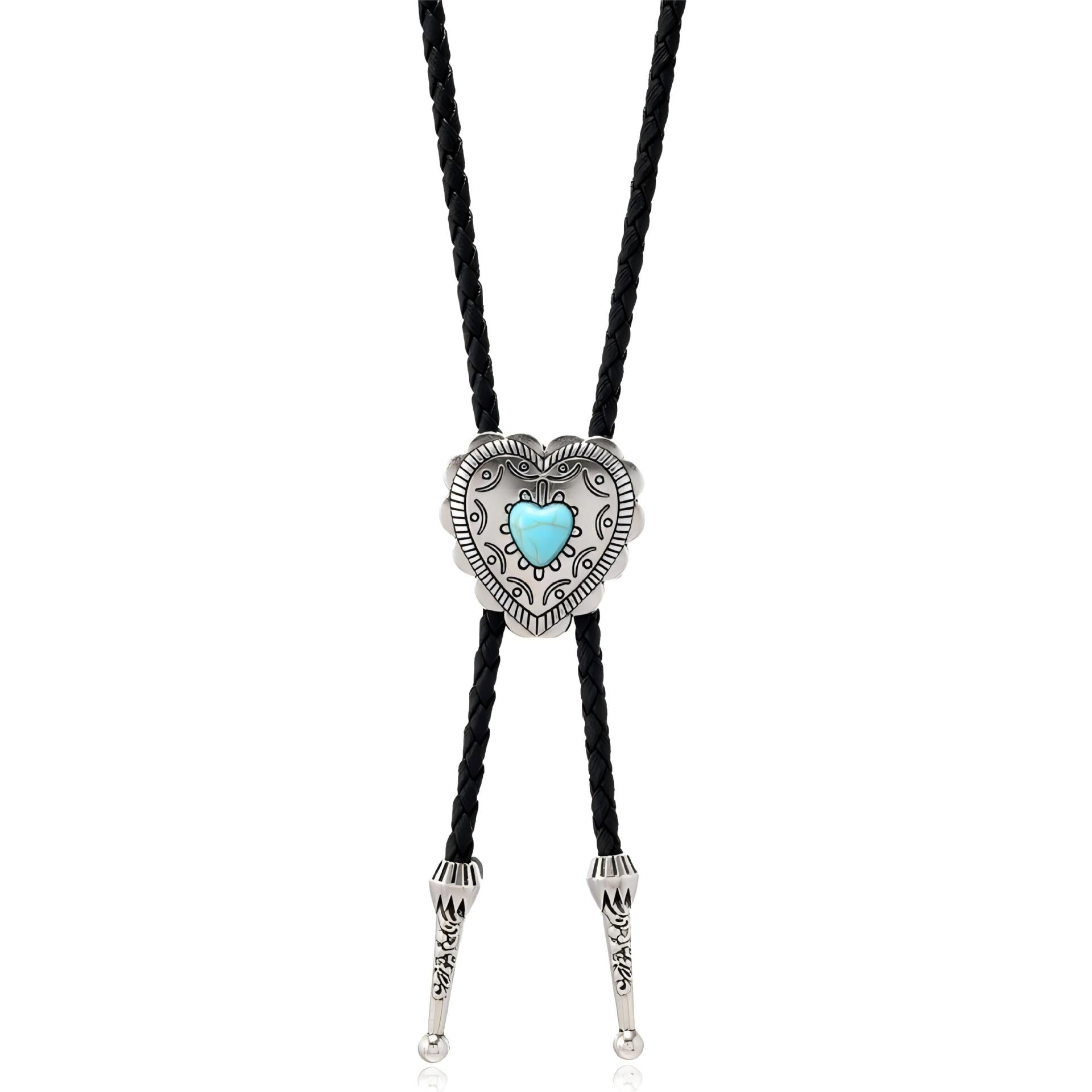 Wholesale PU leather woven rope bull head heart butterfly necklace