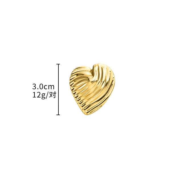 Wholesale stainless steel 18K gold-plated  love earrings
