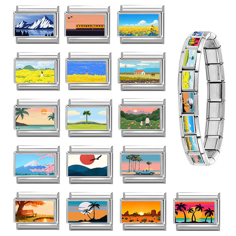 Wholesale Landscape Design DIY Modular Bracelet Kit Fashion Accessory Boutique Resale
