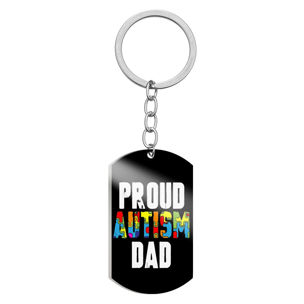 Wholesale Stainless Steel Keychain for Autistic Children ACC-KC-HuanYu005