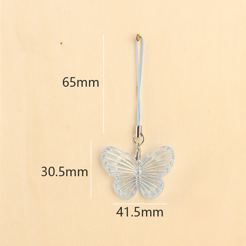 Wholesale Electroplated Butterfly Pendant Keychain