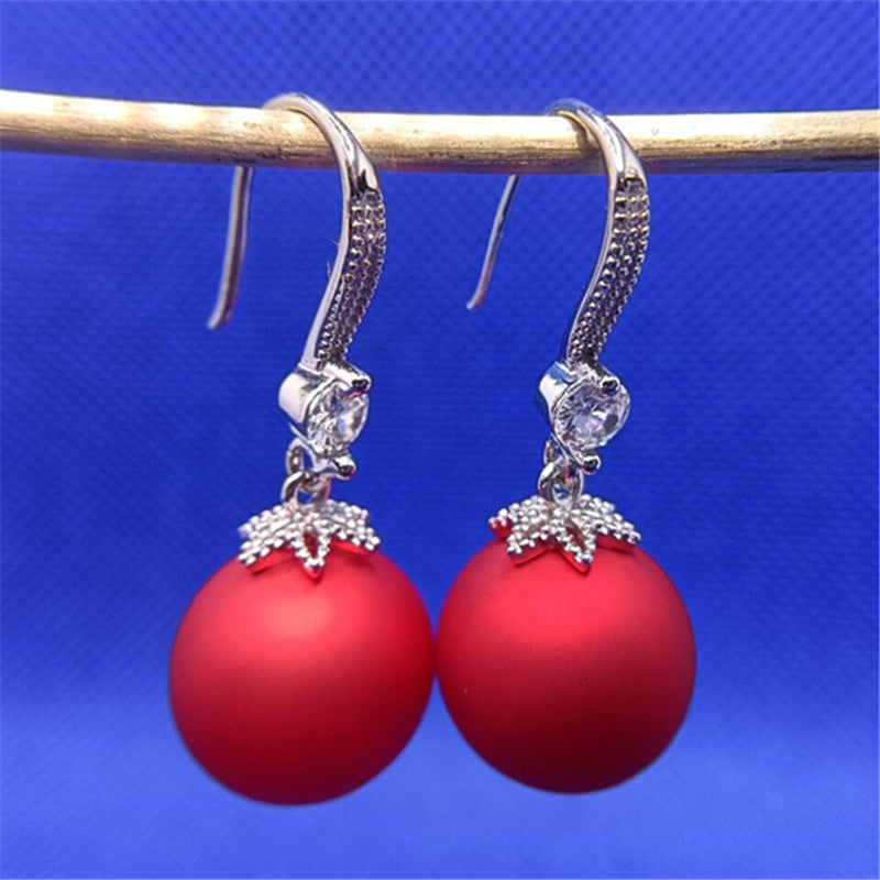 Wholesale Pearl Copper Plated White Gold Earrings