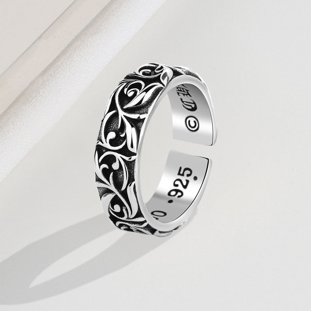 Wholesale Alloy Patterned Eternity Vine Rings