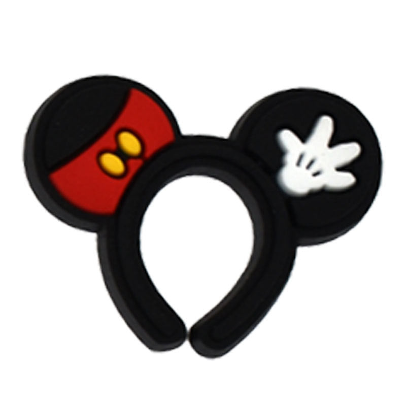 Wholesale Random 100pcs flower PVC Soft Rubber Shoe Buckle Decoration