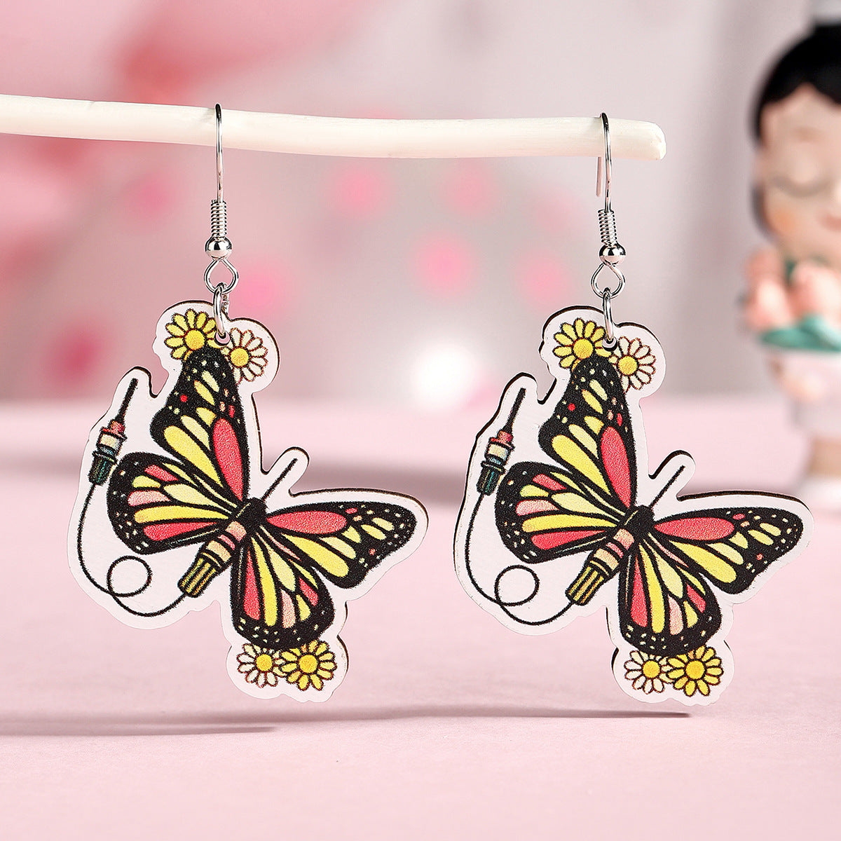 Wholesale  Nurses Day Medical Supplies Wooden Earrings