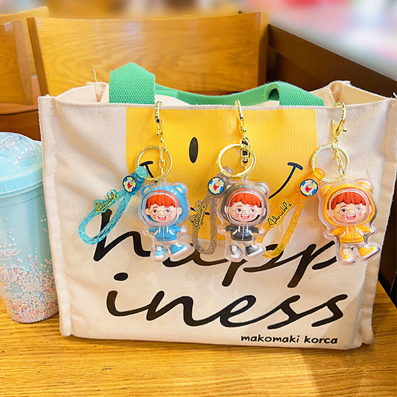 Wholesale Cute cartoon acrylic couple keychain