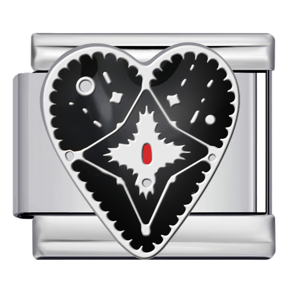 Wholesale Italian Modular Heart-Shaped Five-Pointed Star DIY Titanium Steel  Bracelet