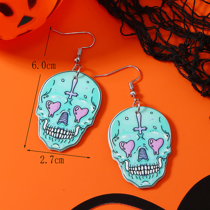 Wholesale Halloween Dark Funny Skull Earrings ACC-ES-Haoc009
