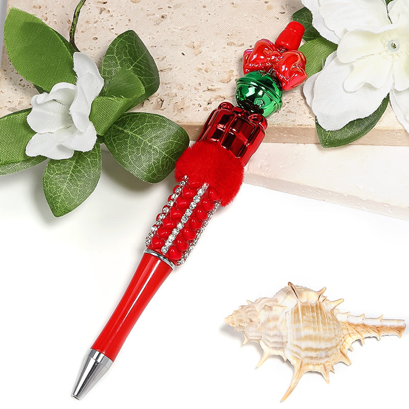 Wholesale 50pcs Christmas Metal Bow Gift Box Five-pointed Star Bell Through-hole Beads DIY Accessories ACC-BDS-BLG088