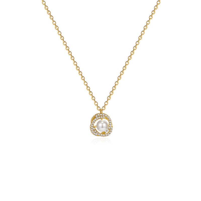 Wholesale Flash Diamond Titanium Steel Necklace