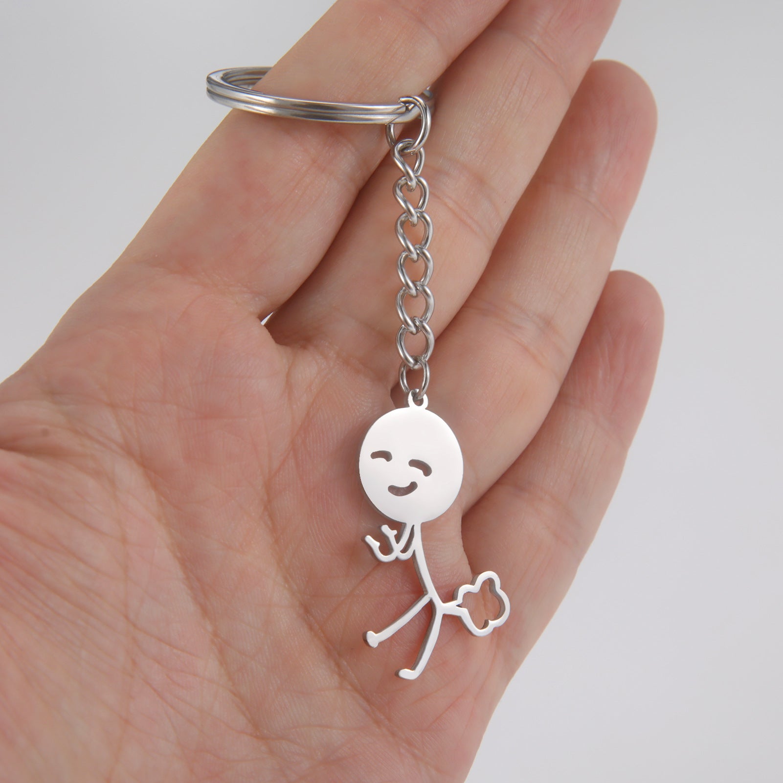 Wholesale Cartoon Fun Farting Children Stainless Steel Keychain ACC-KC-QiJu001