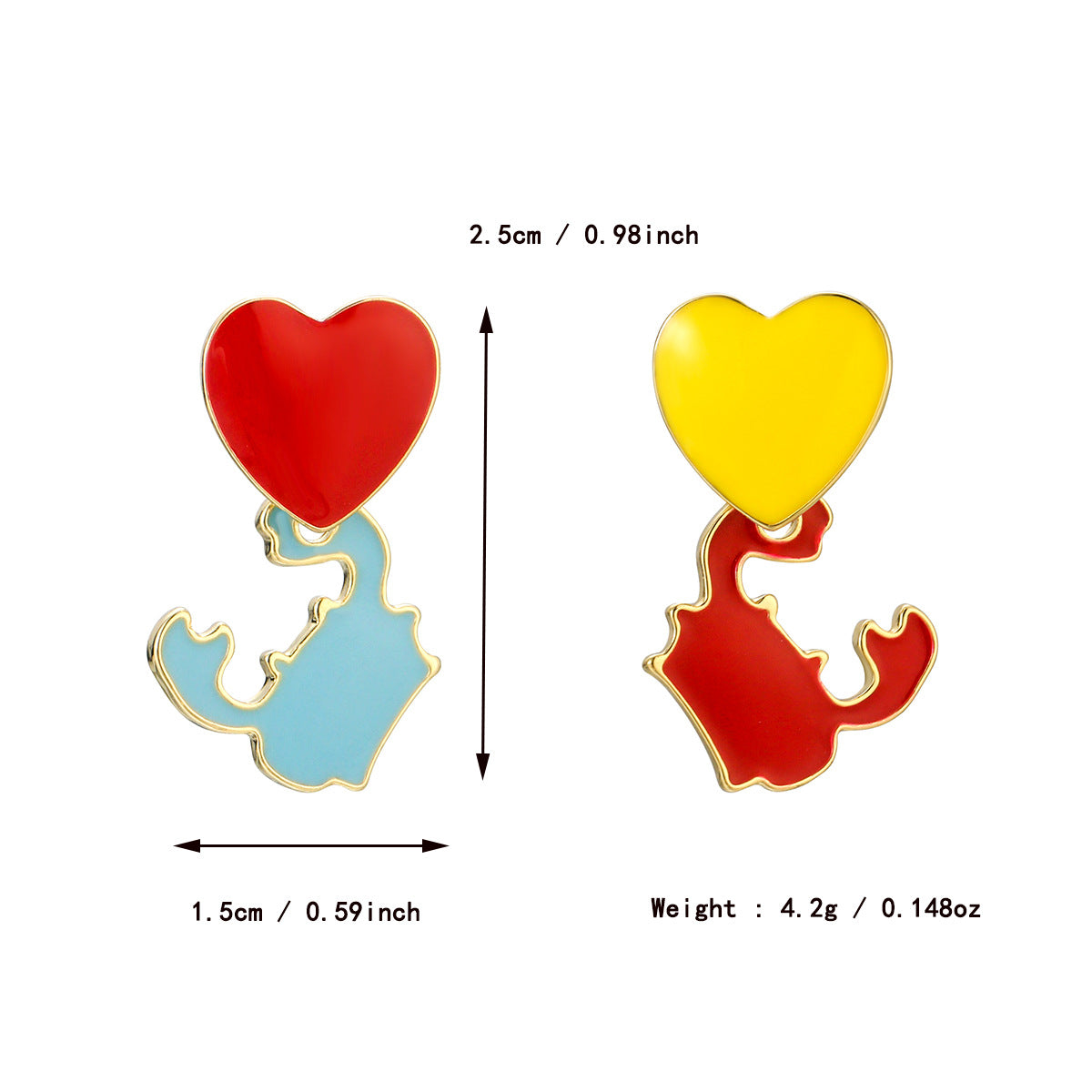 Wholesale Summer Beach Party Earrings Seahorse Crab Shell Earrings ACC-ES-KJ009