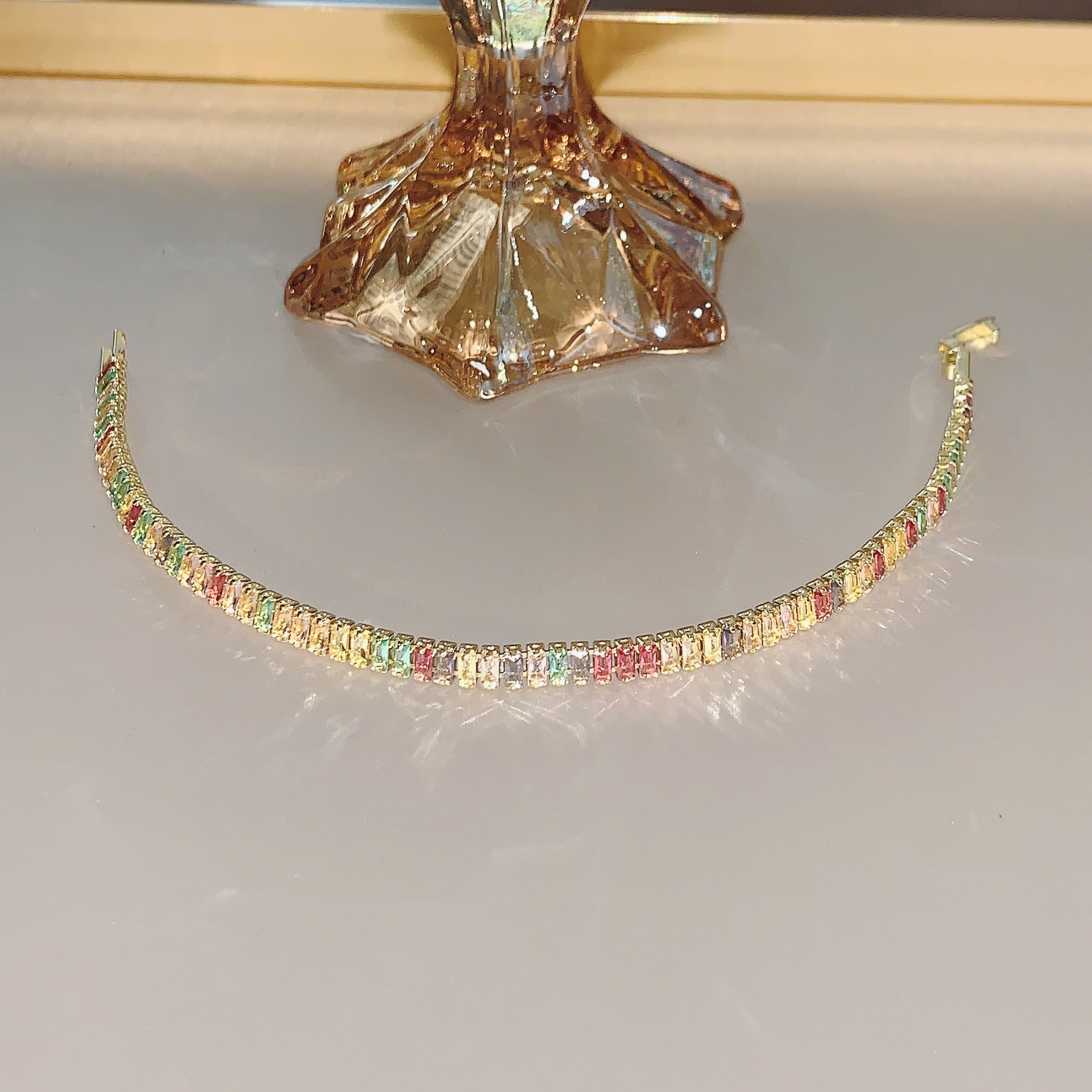 Wholesale Zircon Love Adjustable Bracelet Heart Shaped Crystal Bracelet ACC-BT-Miaosi001