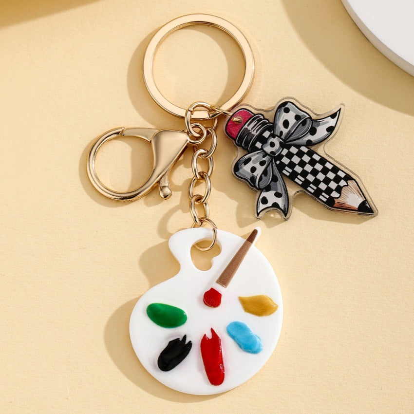 Wholesale Cute Paint Board Keychain Pendant