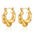 Wholesale  Stainless steel gold-plated twisted earrings ear buckle