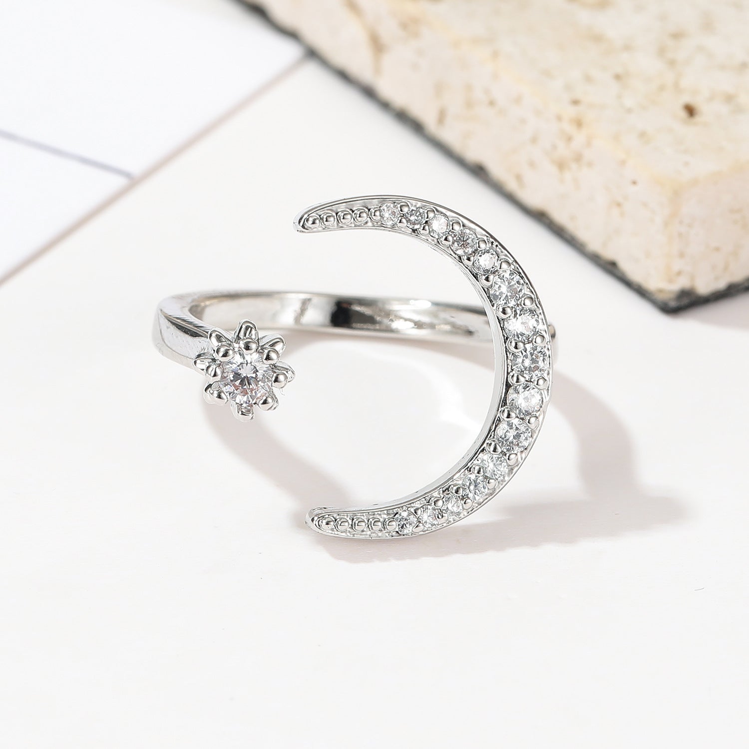 Wholesale Star Moon Ring Women's Index Finger Distinctive Fashion Fine Ring