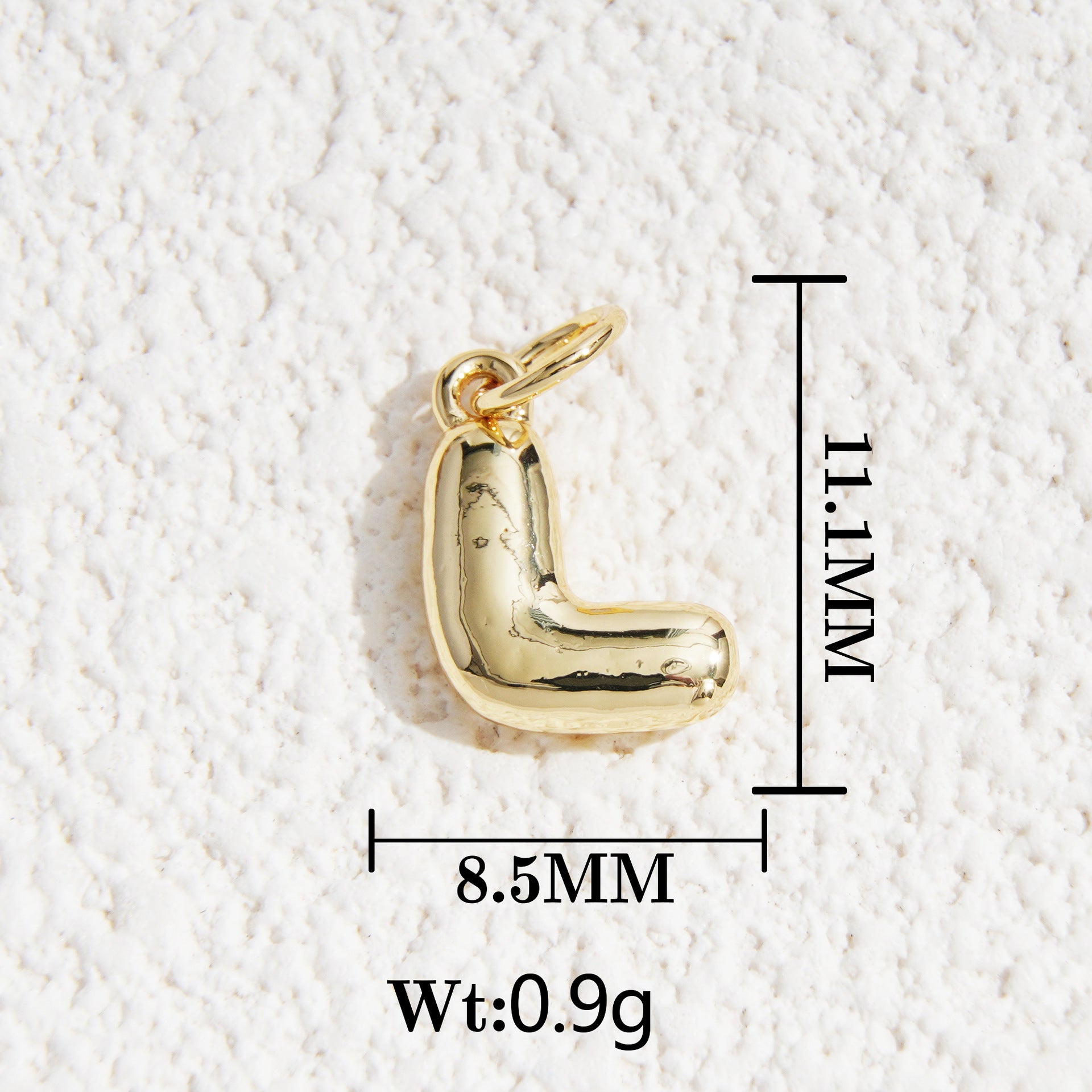 Wholesale5pcs DIY Copper Jewelry Charms— Gold-Tone Letter Series