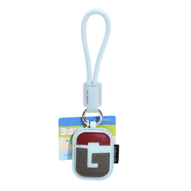Wholesale Trendy 26 Letter PU Leather Keychain Pendant Graduation Gift Car Key Accessory