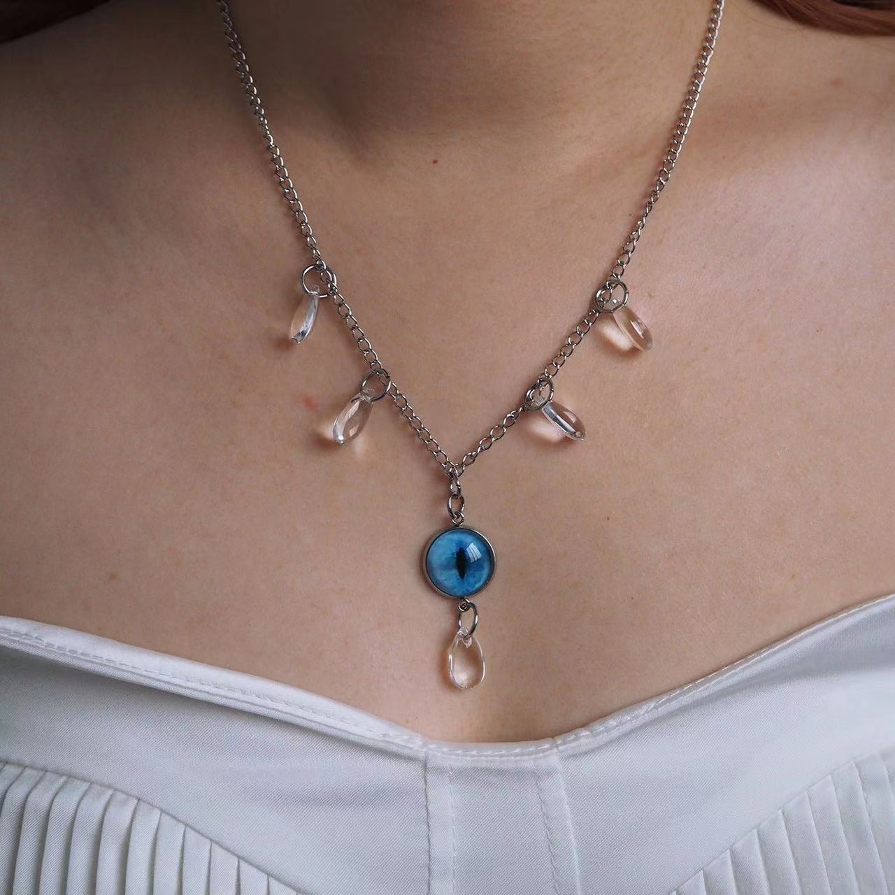 Wholesale Stainless Steel  Animal Eye Necklace  Devil's Eye Personalized Style Necklaces