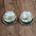 Wholesale  color painting oil three-layer round cake earrings