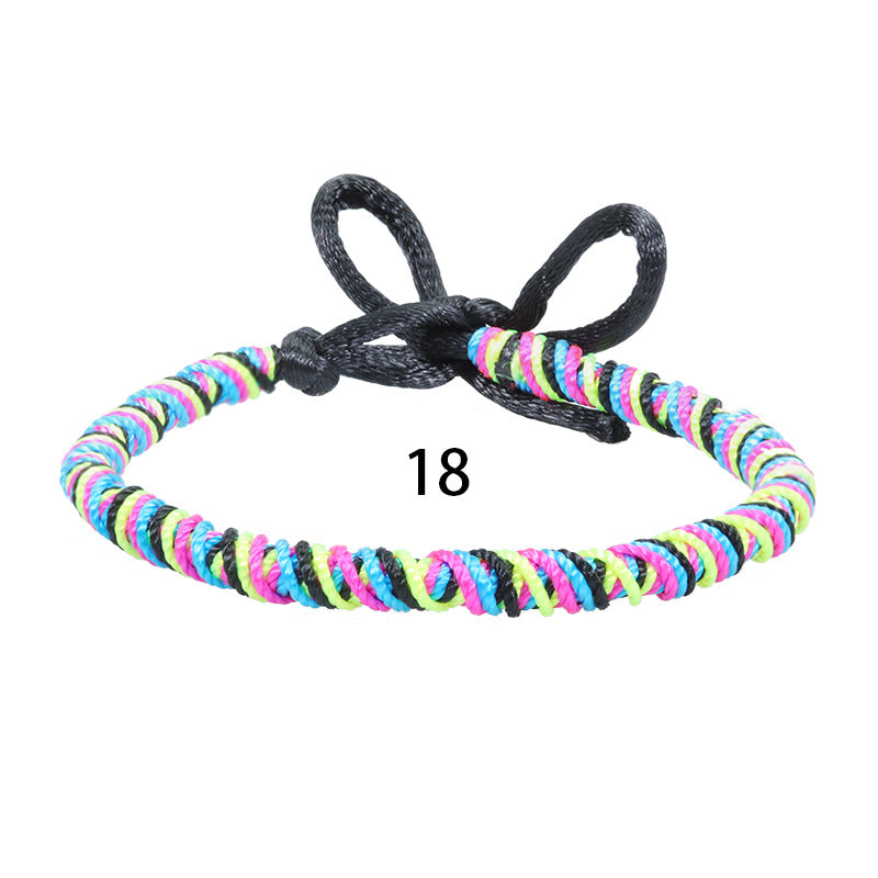 Wholesale Bohemian Style Colorful Hand-woven Rope Wear Bracelet