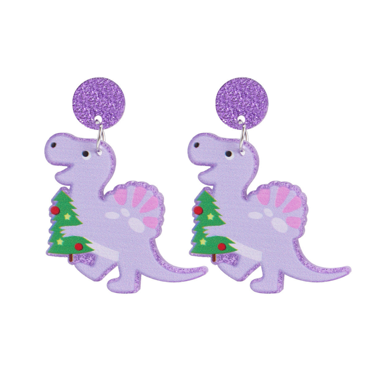 Carton de gros dessin animé Elk Old Snowman Boucles d'oreilles colorées